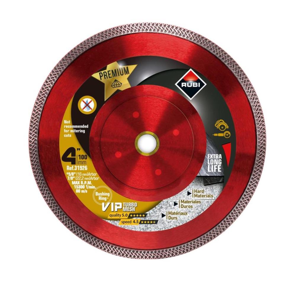 

Rubi Tools Blade Viper Mesh 4 In. Diamond Blade (7/8" and 5/8" Arbor)