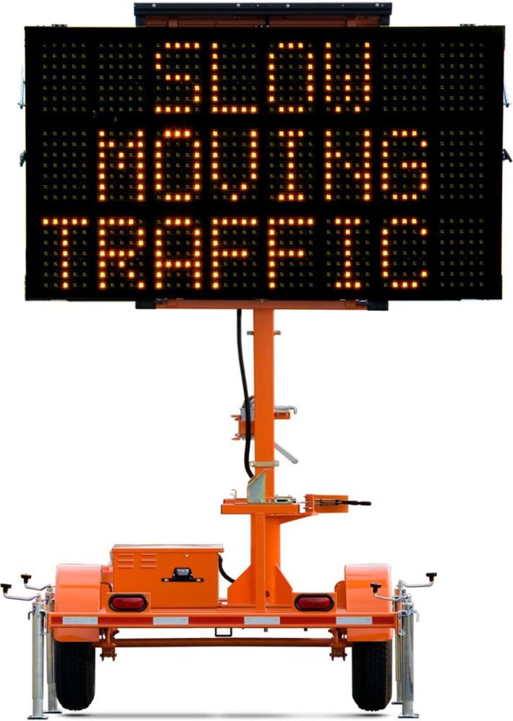 Wanco Three Line Mini Message Display Sign with Hand Operated Winch ...