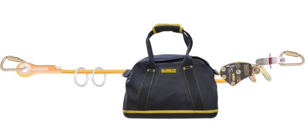 DEWALT 100 Ft. Two Person Temporary Horizontal Rope Lifeline System ...