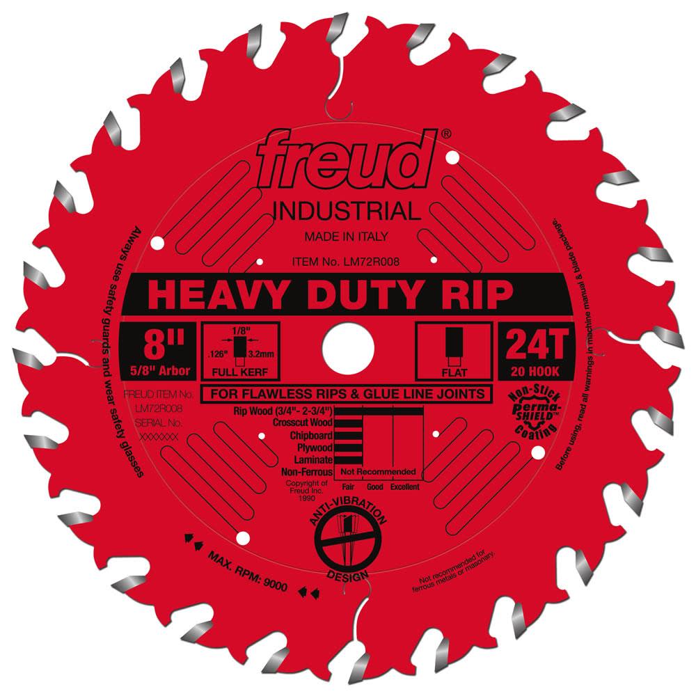 

Freud 8" Heavy-Duty Rip Blade with Perma-SHIELD Coating