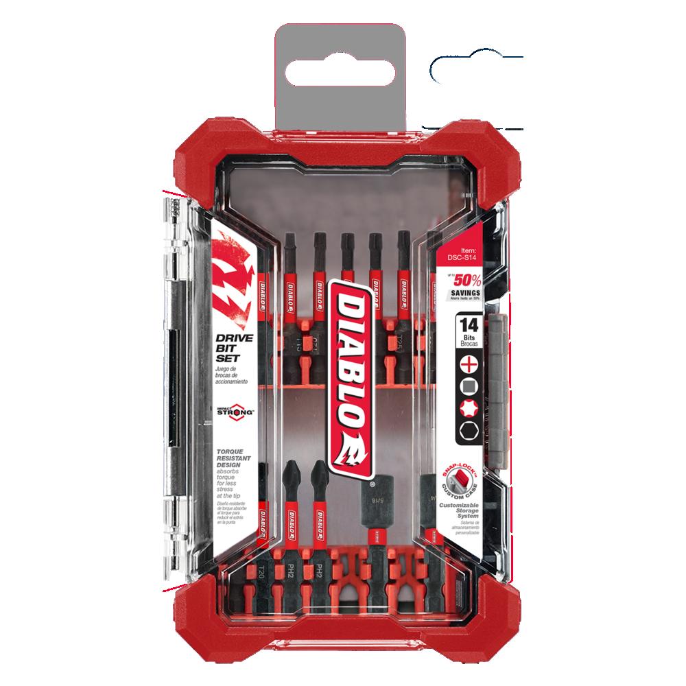Diablo Tools Screwdriving Bit Set 14pc DSC-S14 - Acme Tools