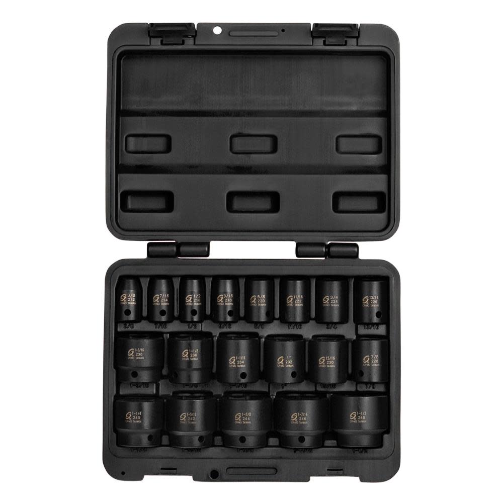 Sunex 1/2 In. Drive SAE Impact Socket Set 19 pc. 2640 - Acme Tools