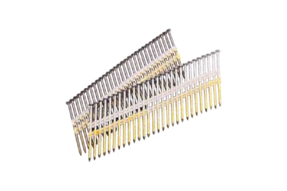 

Midcontinent Nail 3 X .131 Ring Full Round Head Plastic Strip Nails Bright - 4000 Nails