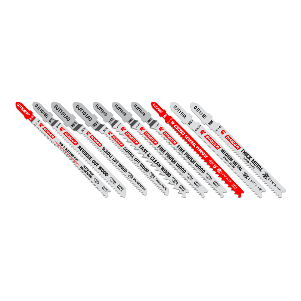 Diablo Tools 10 pc T-Shank Jig Saw Blade Set for Wood & Metal (10-Piece)