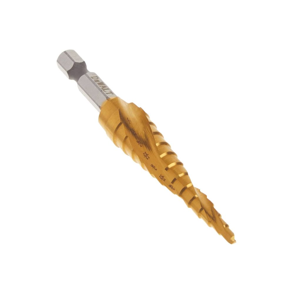 DEWALT 1 8 In. to 1 2 In. Impact Ready Step Drill Bit DWA1783IR Acme Tools