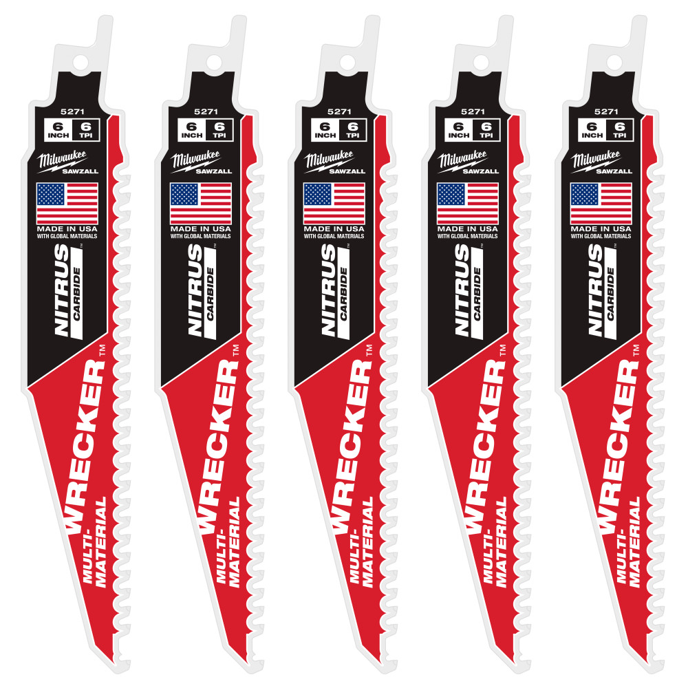 Milwaukee 6inch WRECKER with NITRUS CARBIDE 5Pk