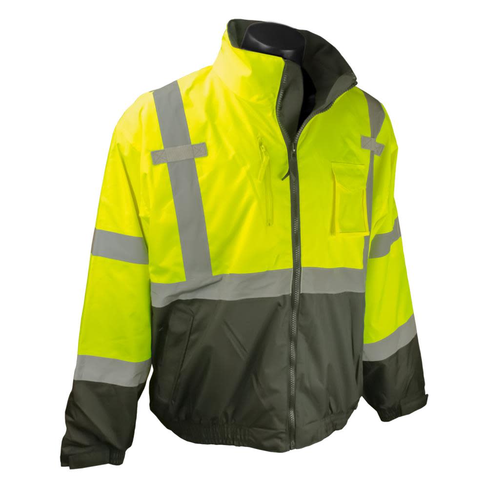 

Radians 3-in-1 Deluxe Hi-Viz Bomber Jacket - Green / Black - XL
