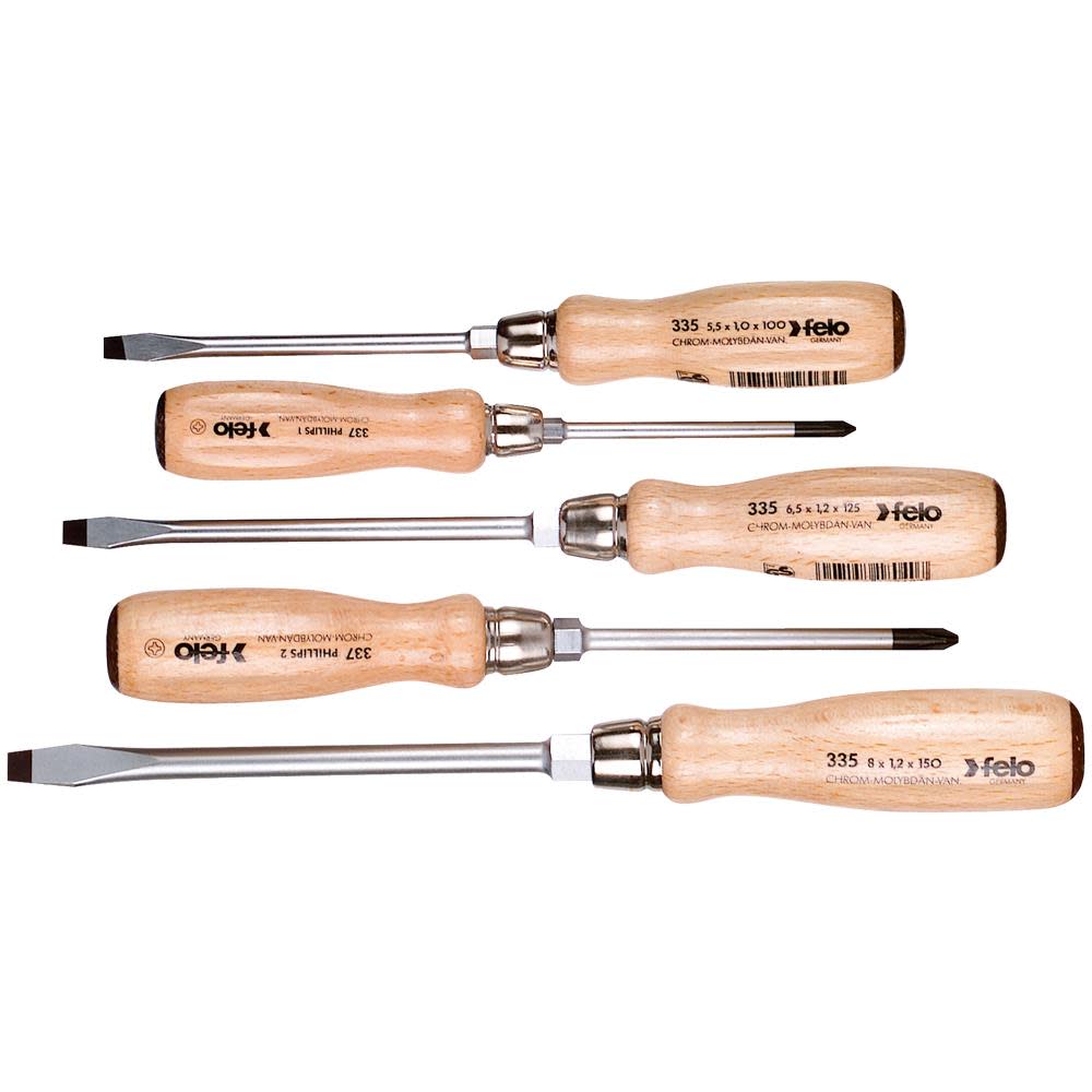 

Felo 5pc Wooden Screwdriver Set