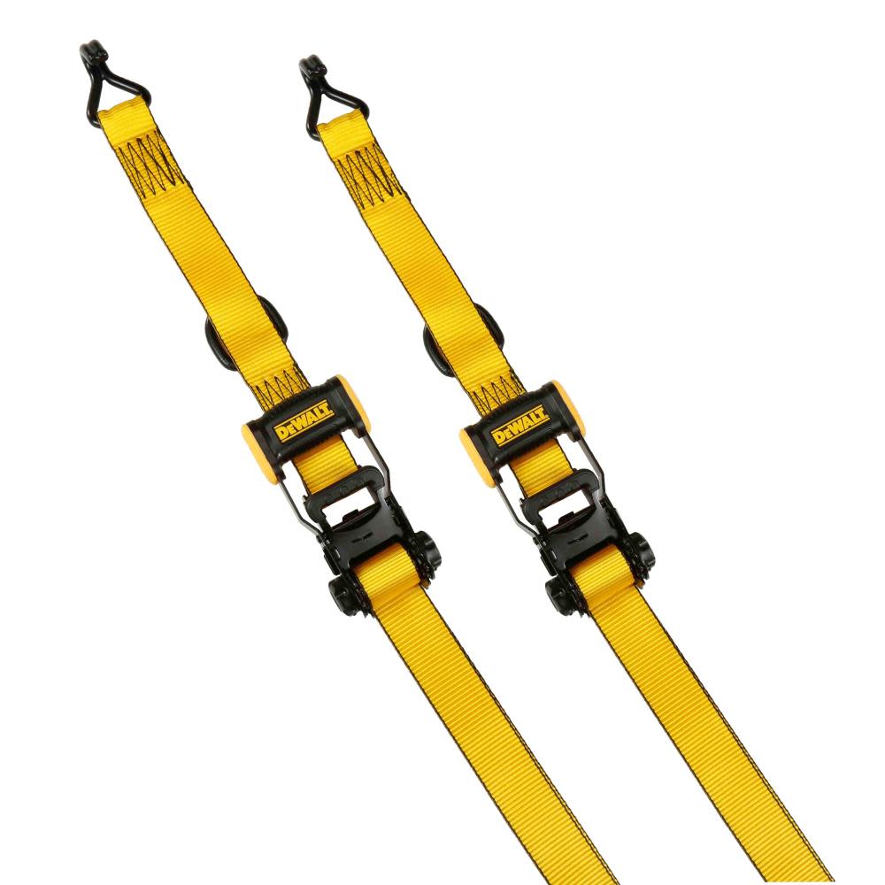 

DEWALT Ratchet Tie Down Straps 1.5" x 16' 3300lb Break Strength 2pk