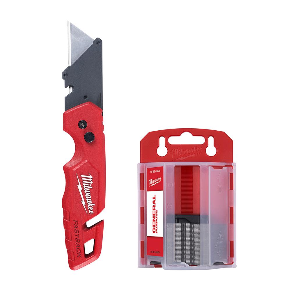 

Milwaukee FASTBACK with Storage & 50PC General Utility Blades Set