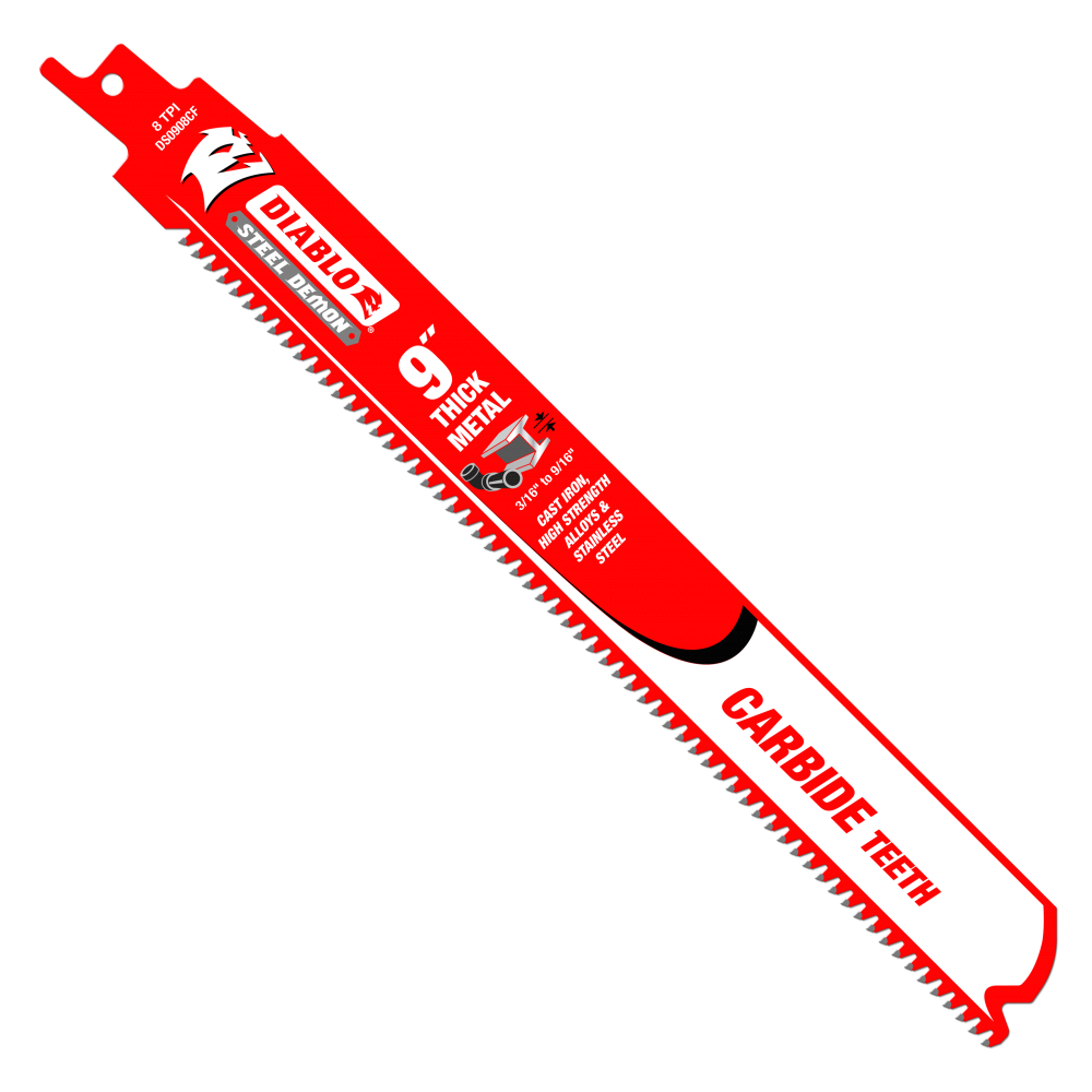 

Diablo Tools 9" Steel Demon Carbide Recip Blades for Thick Metal Cutting