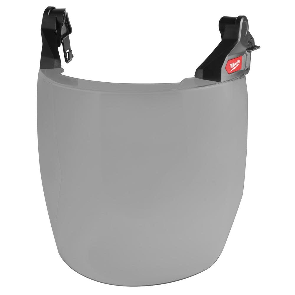 Milwaukee BOLT Full Face Shield Gray Dual Coat Lens Compatible with Safety Helmet No Brim