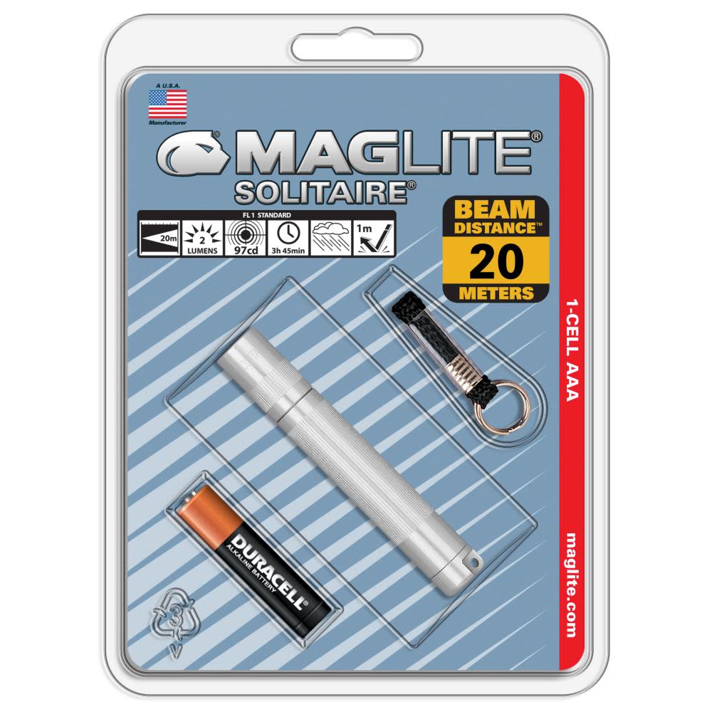 

Maglite Solitaire Incandescent 1-Cell AAA Silver Flashlight