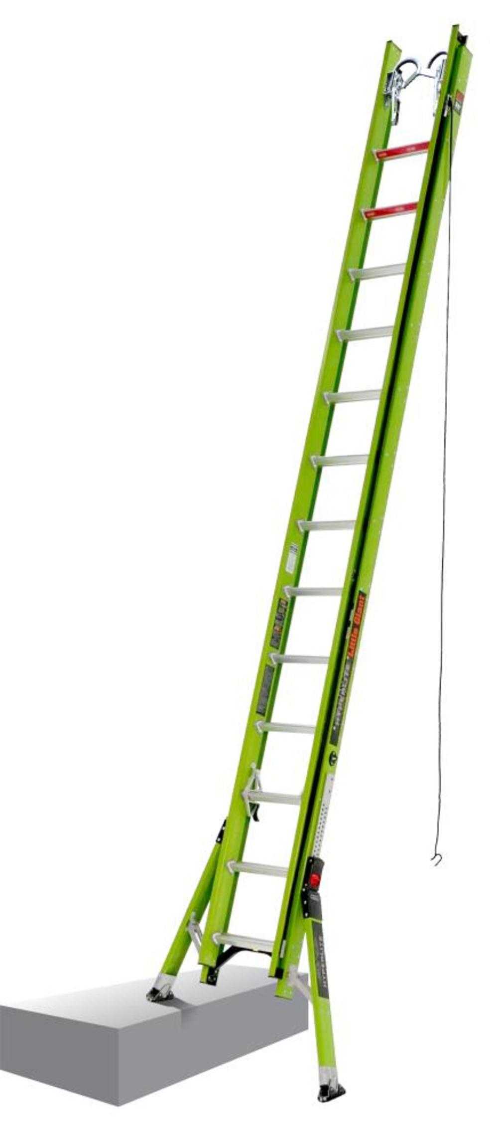 

Little Giant Safety HyperLite SumoStance 28 Ft. - IAA Fiberglass Extension Ladder with CH V-Rung and Claw