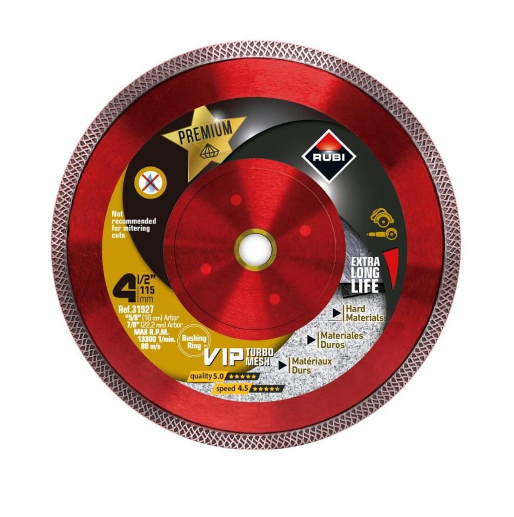 

Rubi Tools Blade Viper Mesh 4-1/2 In. Diamond Blade (7/8" and 5/8" Arbor)