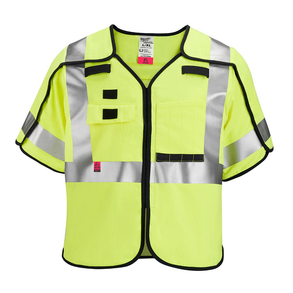 

Milwaukee High Vis Safety Vest Yellow Class 3 Breakaway AR/FR Cat 1 2XL/3XL