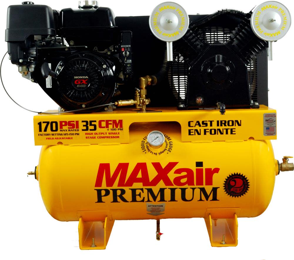 

MAXair Air Compressor 13 HP 30 Gallon Gasoline Truck Mount