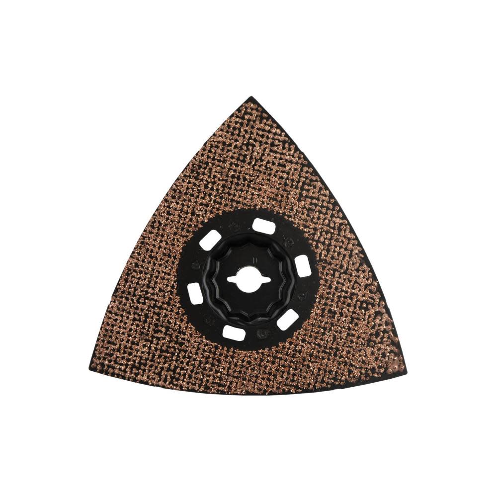 

Makita StarlockMax Oscillating Multi Tool 4 1/2" Tungsten Carbide 40 Grit Delta Triangle Sanding Pad