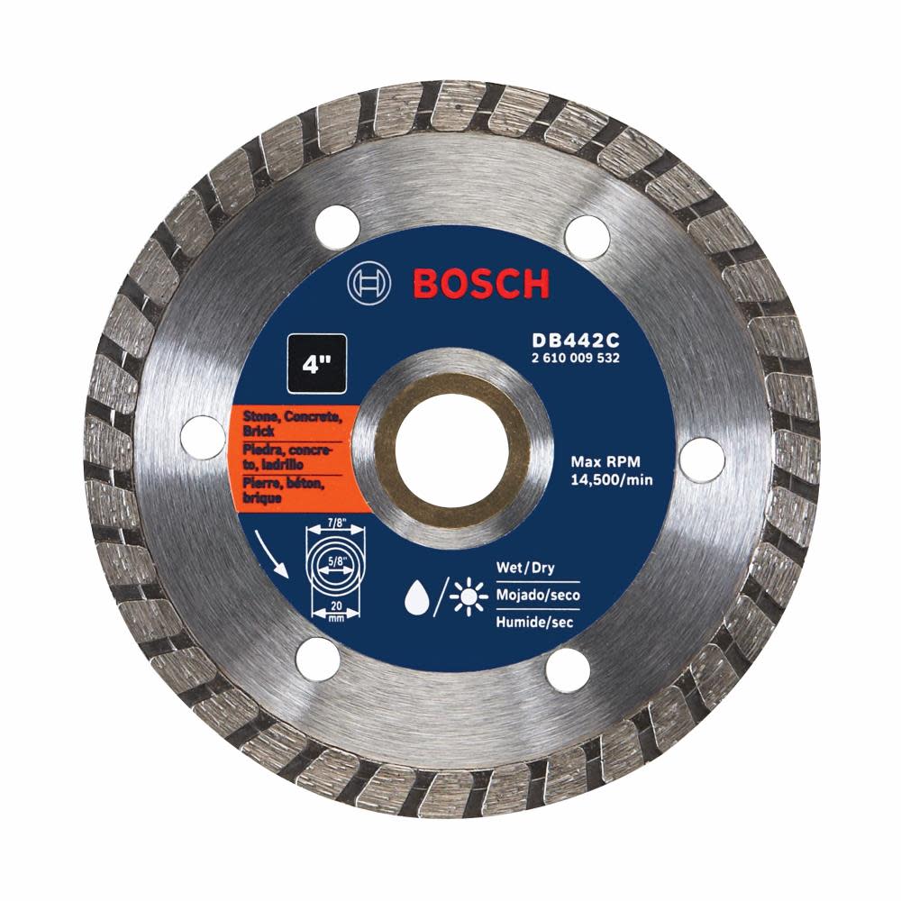 

Bosch 4" Premium Turbo Rim Diamond Blade for Smooth Cuts