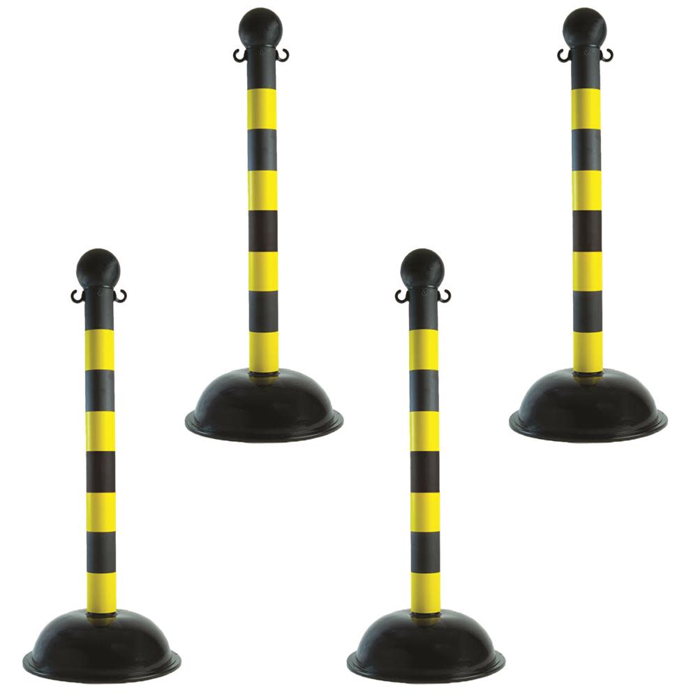 

Mr Chain Black/Yellow Stripes Heavy Duty Stanchion (4-Pack)
