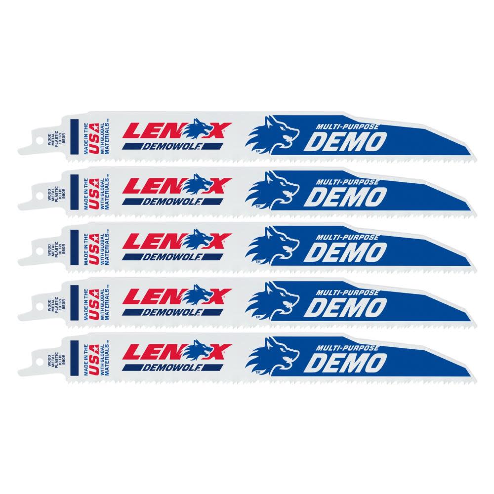 

Lenox 9" 10 TPI DEMOWOLF Reciprocating Saw Blade 5pk
