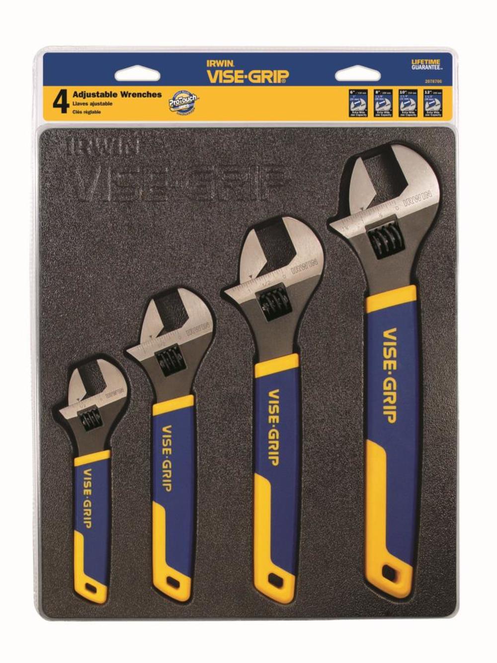 

4 piece Adjustable Wrench Tray Set