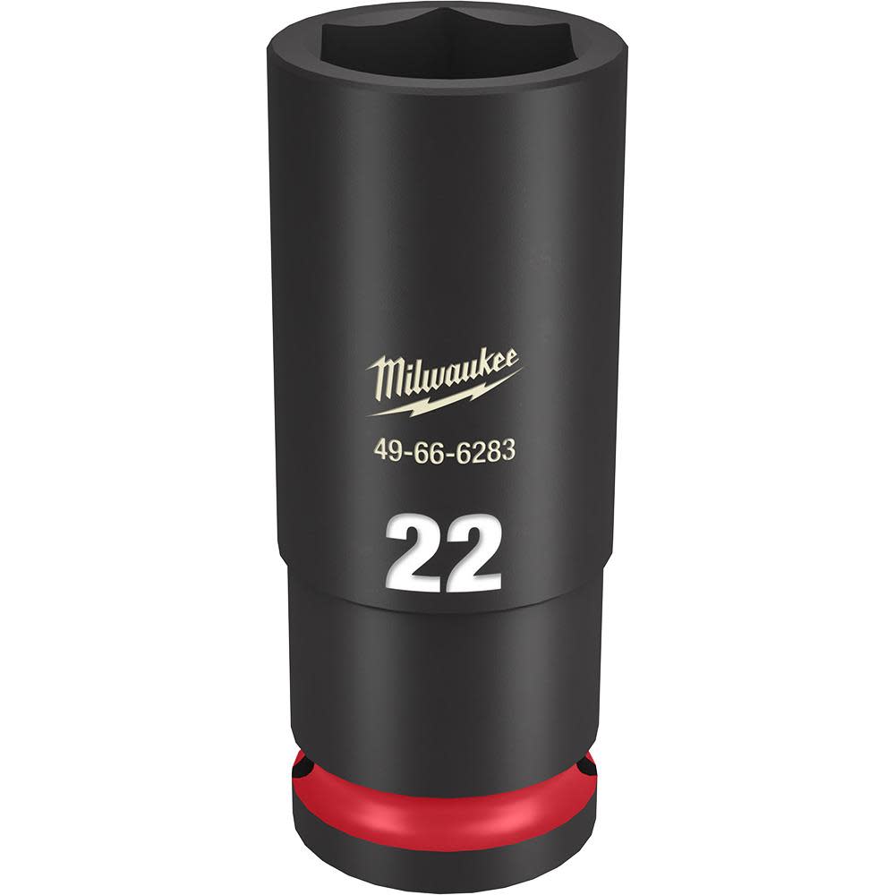 

Milwaukee SHOCKWAVE Impact Duty Socket 1/2" Drive 22MM Deep 6 Point