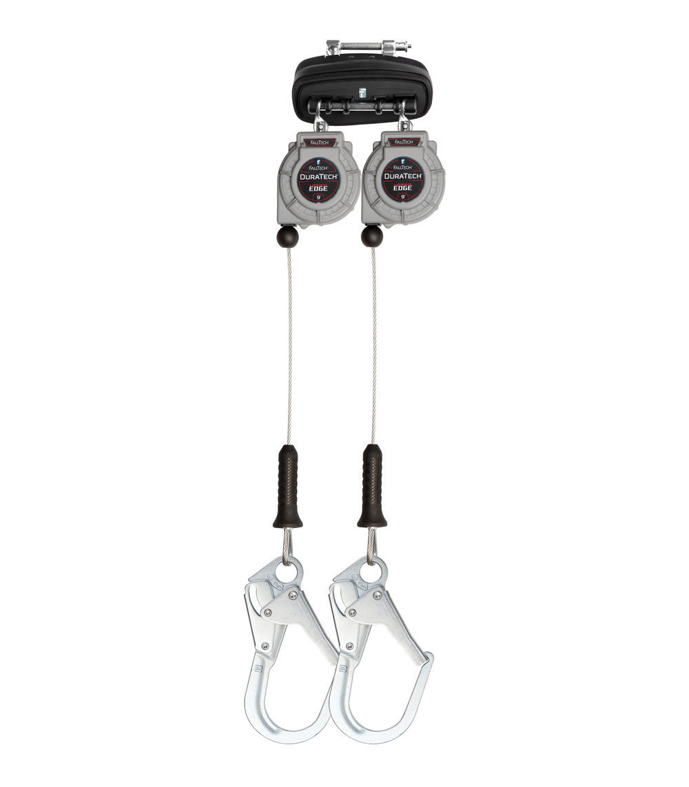 

Falltech 9 ft. DuraTech Personal Leading Edge Cable SRL Twin Leg with Steel Rebar Hooks