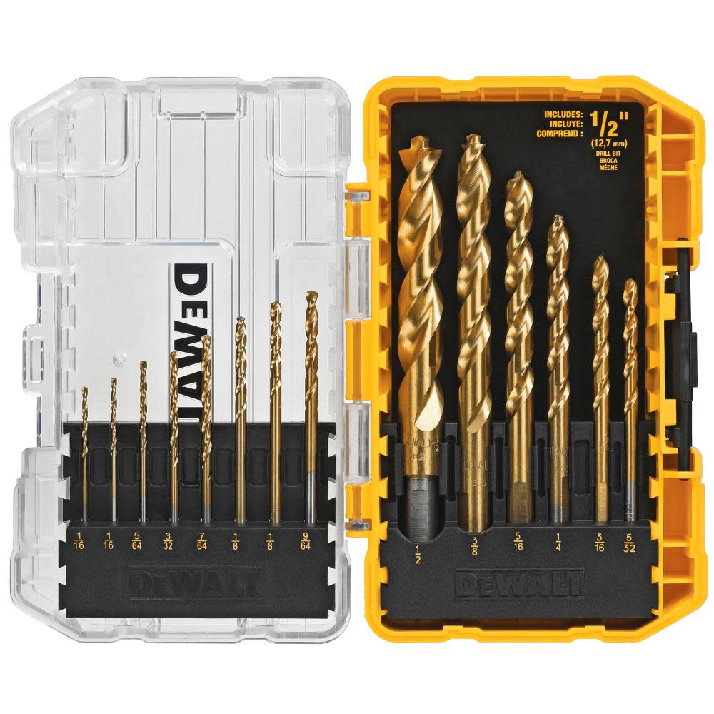 

DEWALT 14-PC Titanium Nitride Coating PP Drill Bit Set