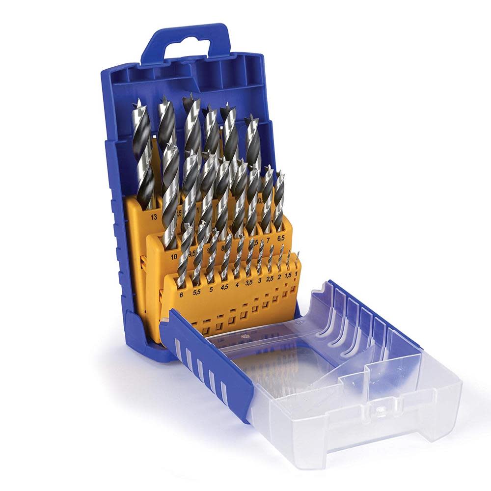 Fisch Chrome Vanadium Metric Wood Twist Drill 25-Piece Set FSF