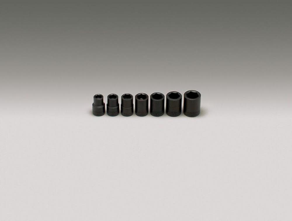 Wright Tool 1/2 In. Dr. 7 pc. Impact Socket Set 7/16 In. to 13/16 In.