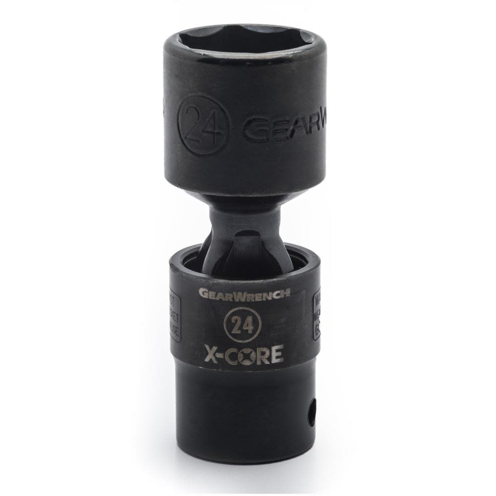 

GEARWRENCH Pinless Universal Impact Socket 1/2" Drive 6 Point 24mm