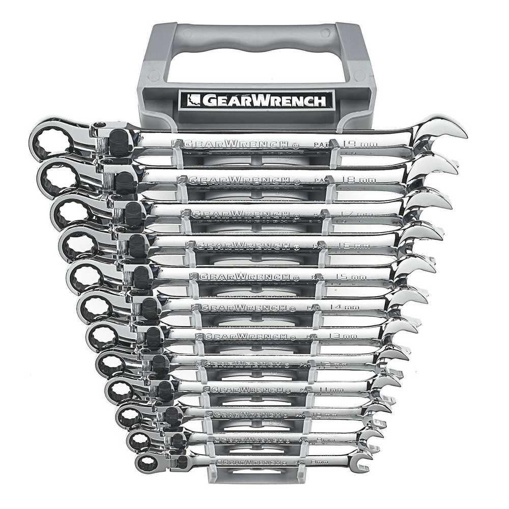 

GEARWRENCH 12 Pc XL Metric Locking Flex Combination Ratcheting Wrench Set