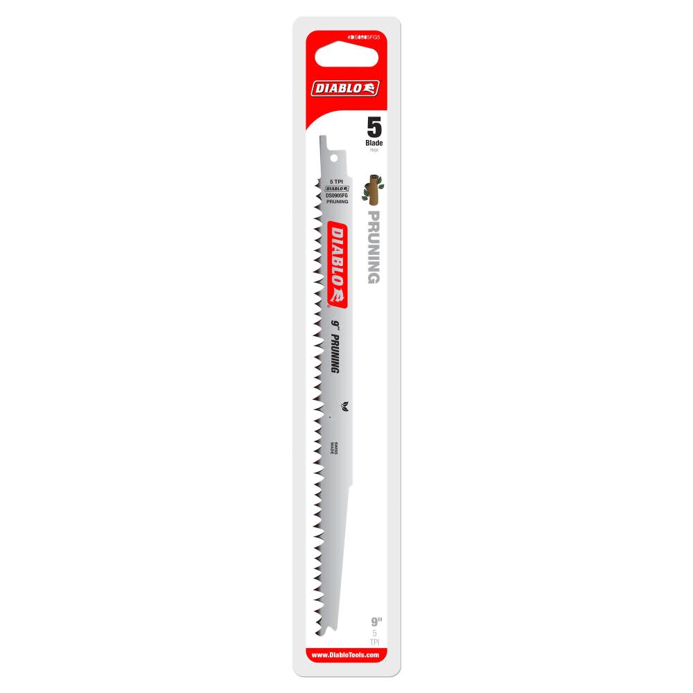 Diablo Tools 9 In. fleam Ground Recip Blade for Pruning 5 pk