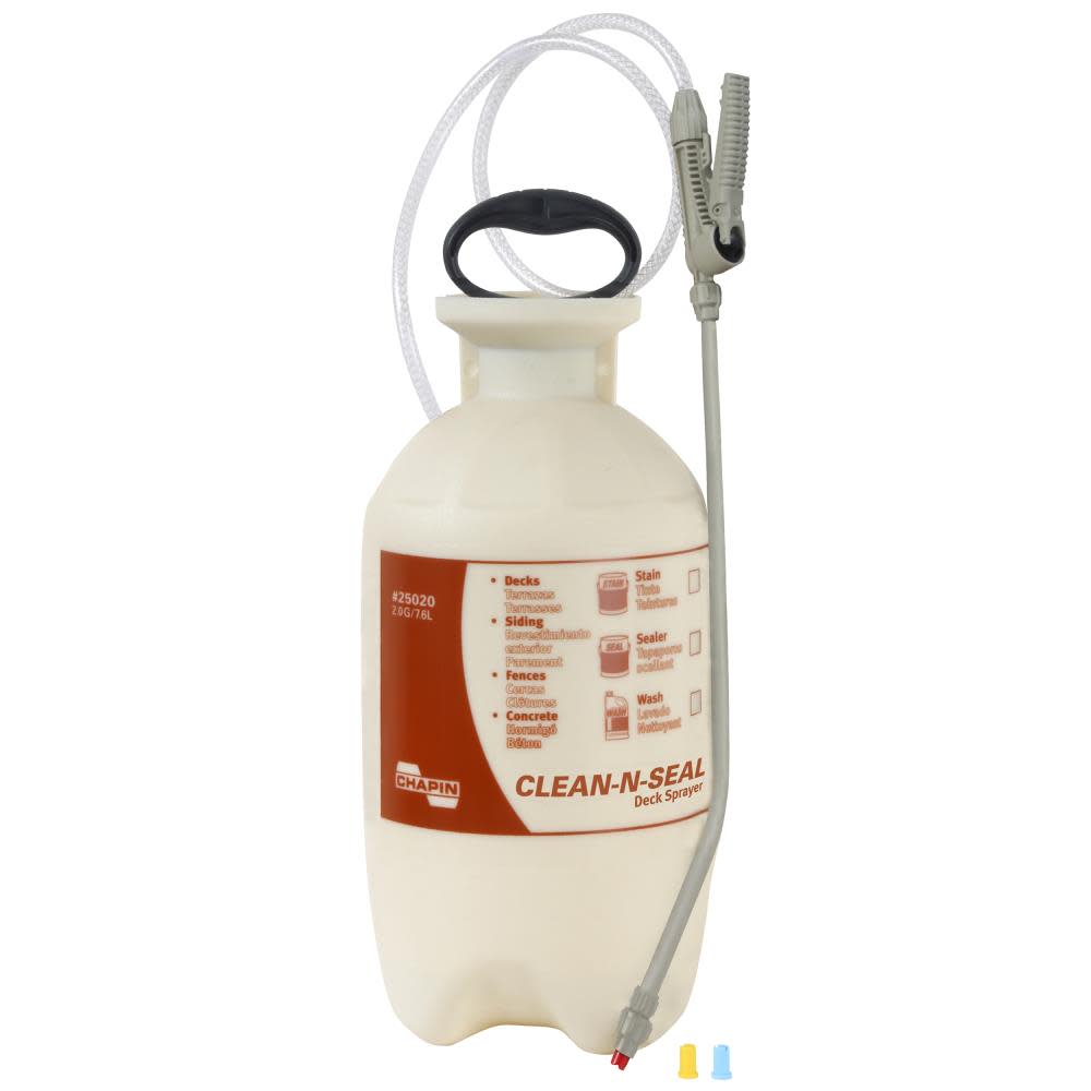 

Chapin Mfg 25020 2 Gallon Clean 'N Seal Poly Deck Sprayer for Deck Cleaners and Transparent Stains and Sealers