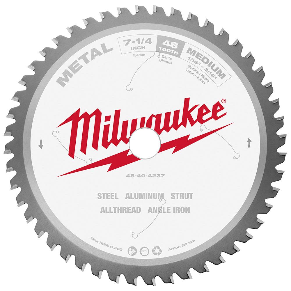 

Milwaukee 7-1/4 in. Thin Metal Cutting Circular Saw Blade