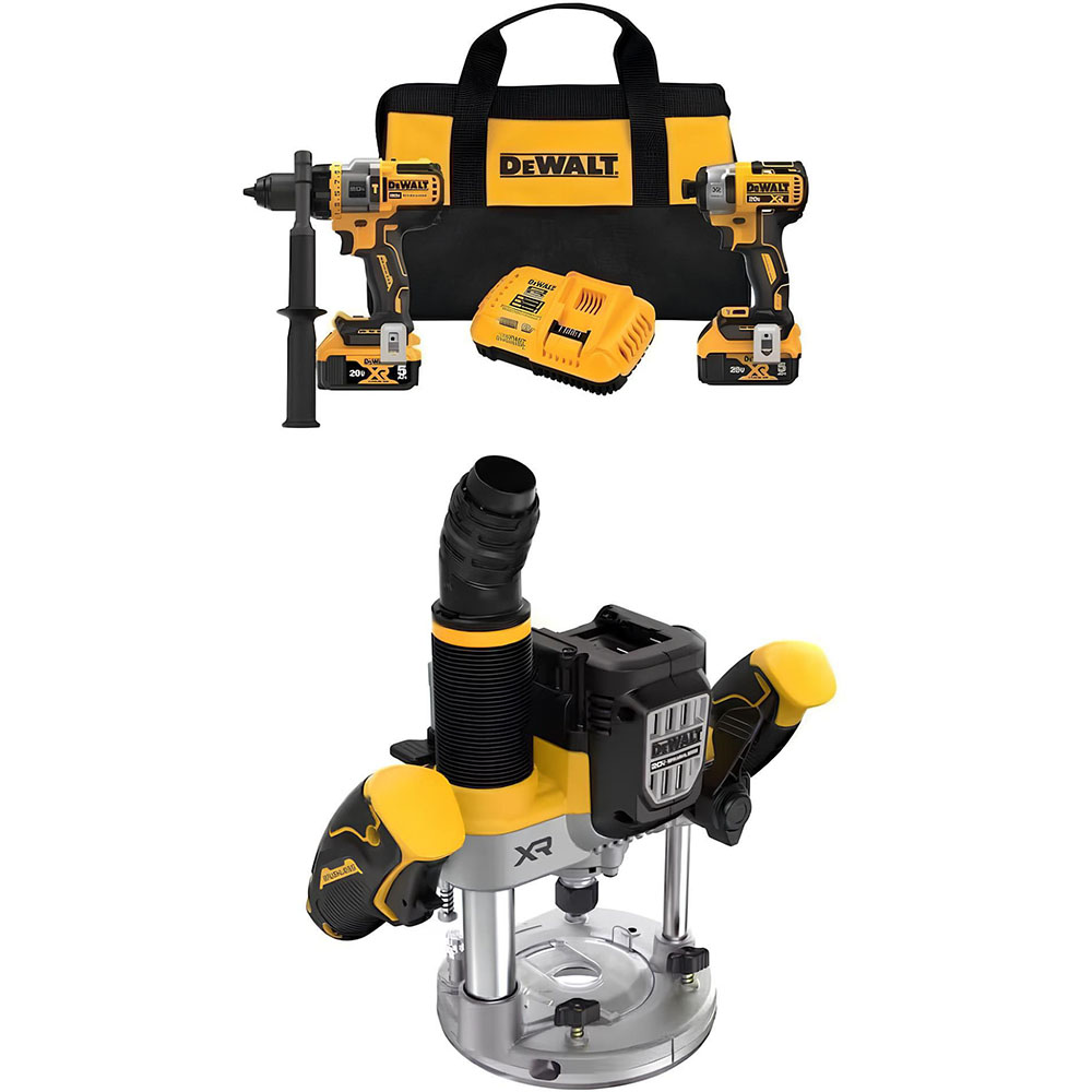 DEWALT 12V MAX Cordless Drill & Driver Combo Kit & Plunge Router