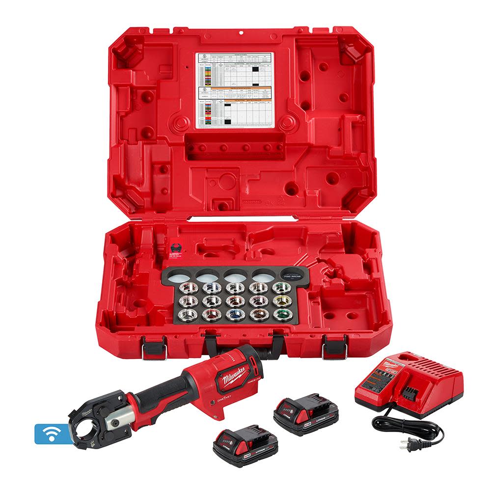 

Milwaukee M18 Force Logic 600 MCM Crimper Kit with #8 to 600 MCM Cu Dies