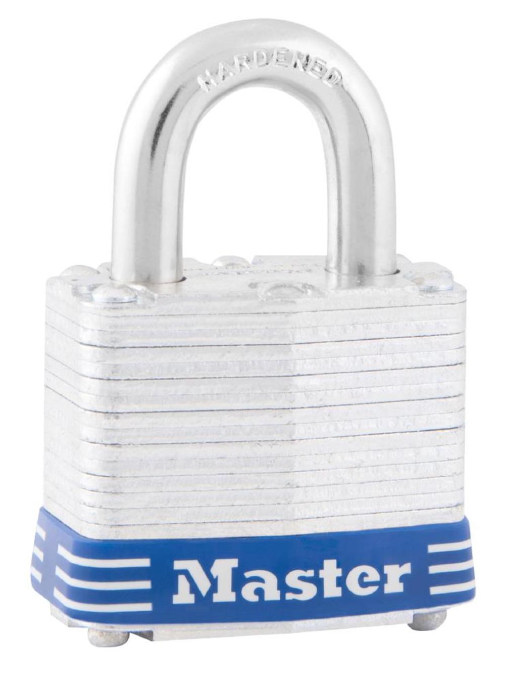 

Master Lock 1-9/16 In. (40mm) Wide Laminated Steel Pin Tumbler Padlock - 3D