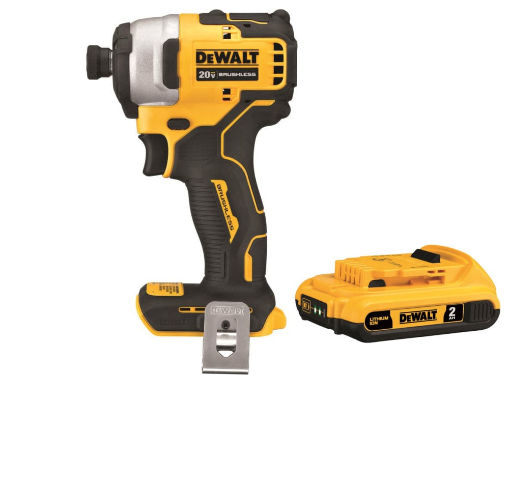 View DEWALT 20V MAX Atomic Compact 1/4in Impact Driver with 2Ah Battery Bundle