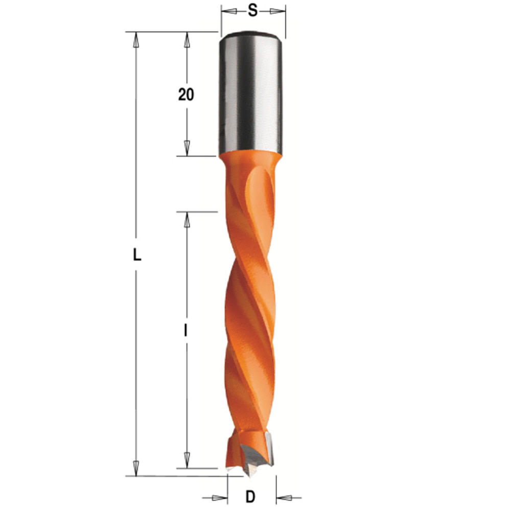 Dowel Drill 5 x 43 x 70 LH - 309.050.12 - By Brand  sku 309.050.12