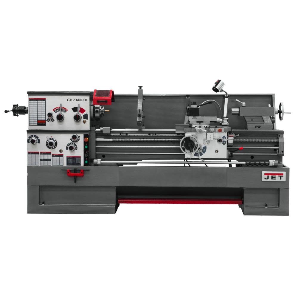 

JET Gear Head 16 x 60 ZX Lathe with Taper Attachment and Collet Closer Installed