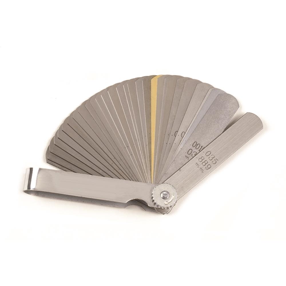 Feeler Gauge, 32 Blade Deluxe, SAE/Metric