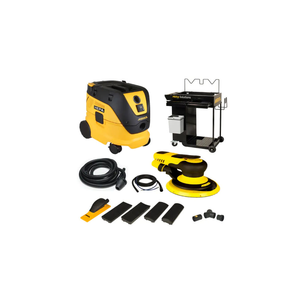 Mirka 6in 5mm Orbit Sander Dust Free Cart System MUSDF 6CSP5