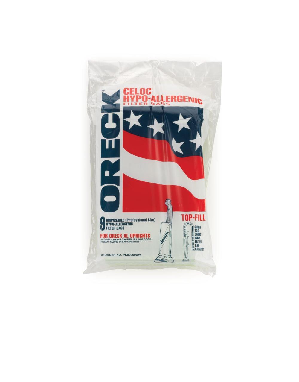 

Oreck Hypo Allergenic Upright Bag - 9 Pack