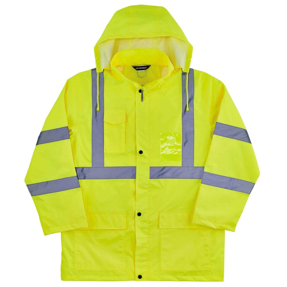 Ergodyne GloWear 8366 Lightweight Hi Vis Rain Jacket Lime Small