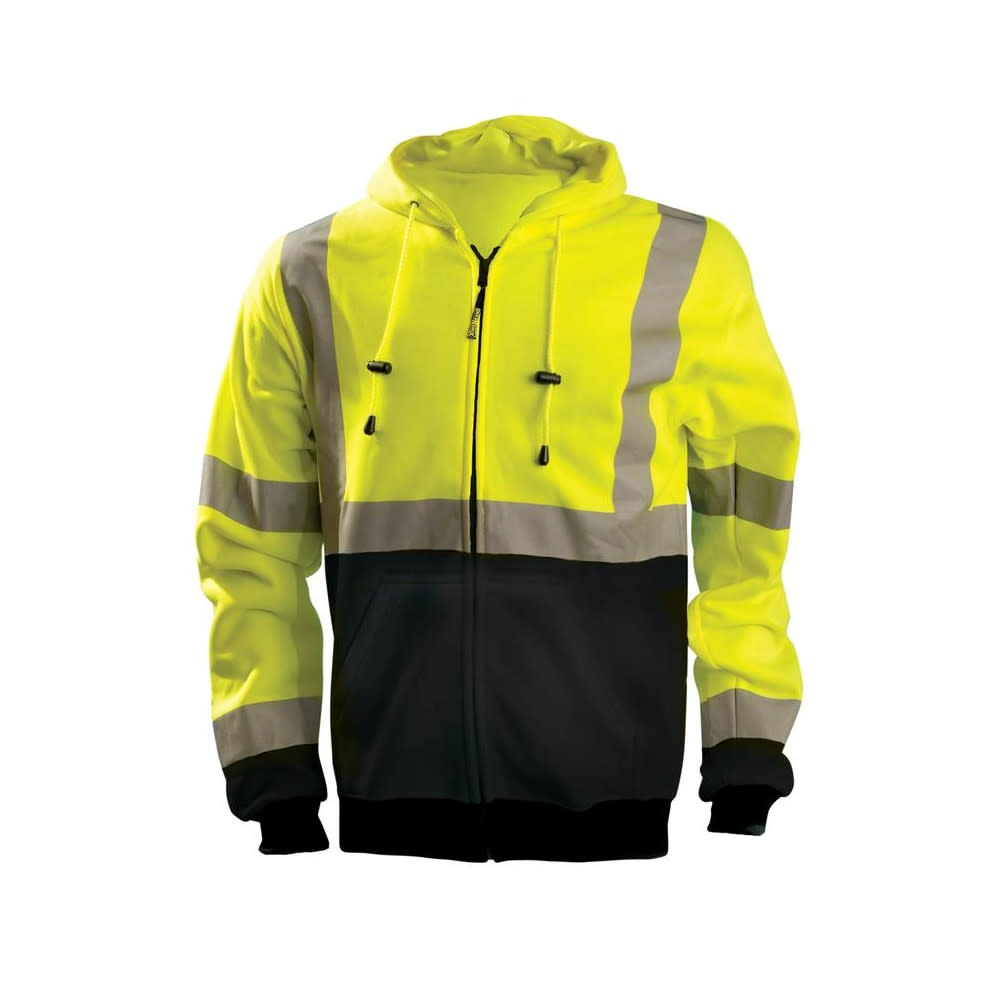話題の行列 Occunomix Hi-Vis Yellow 9oz Full Zip Hoodie Sweatshirt トップス