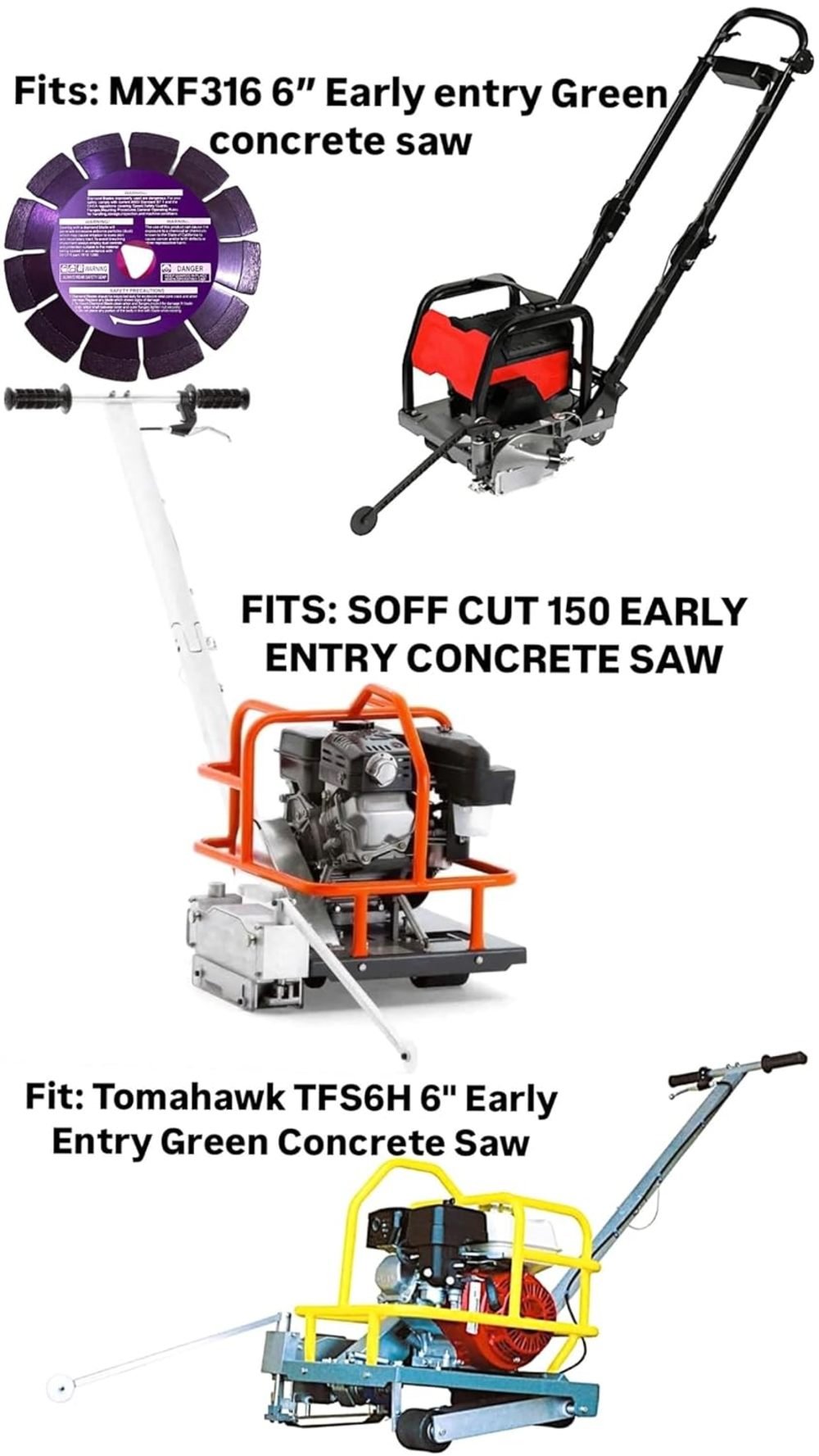 Husqvarna Construction XL6-1000 6 Inch Purple Soff-Cut