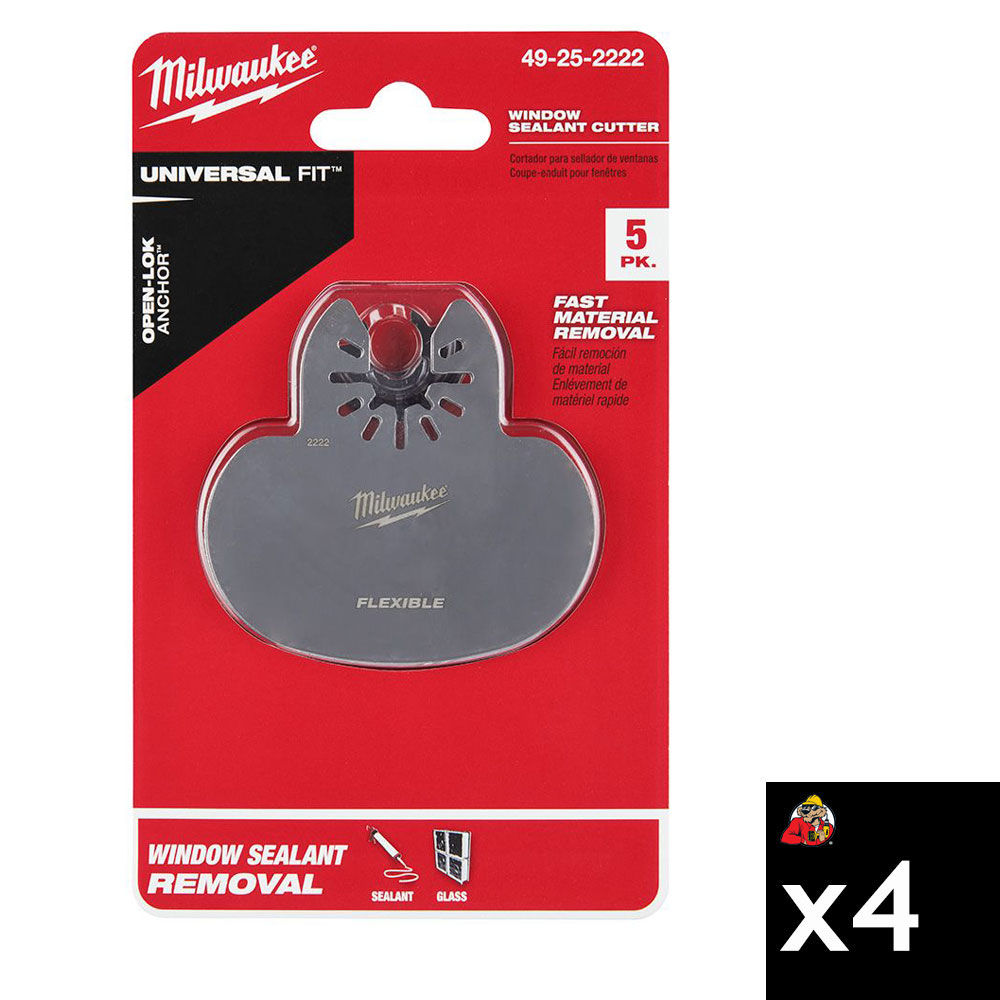 Milwaukee 3.87 Inch Steel Mushroom Sealant Scraper Blade Bundle, 20 Pieces