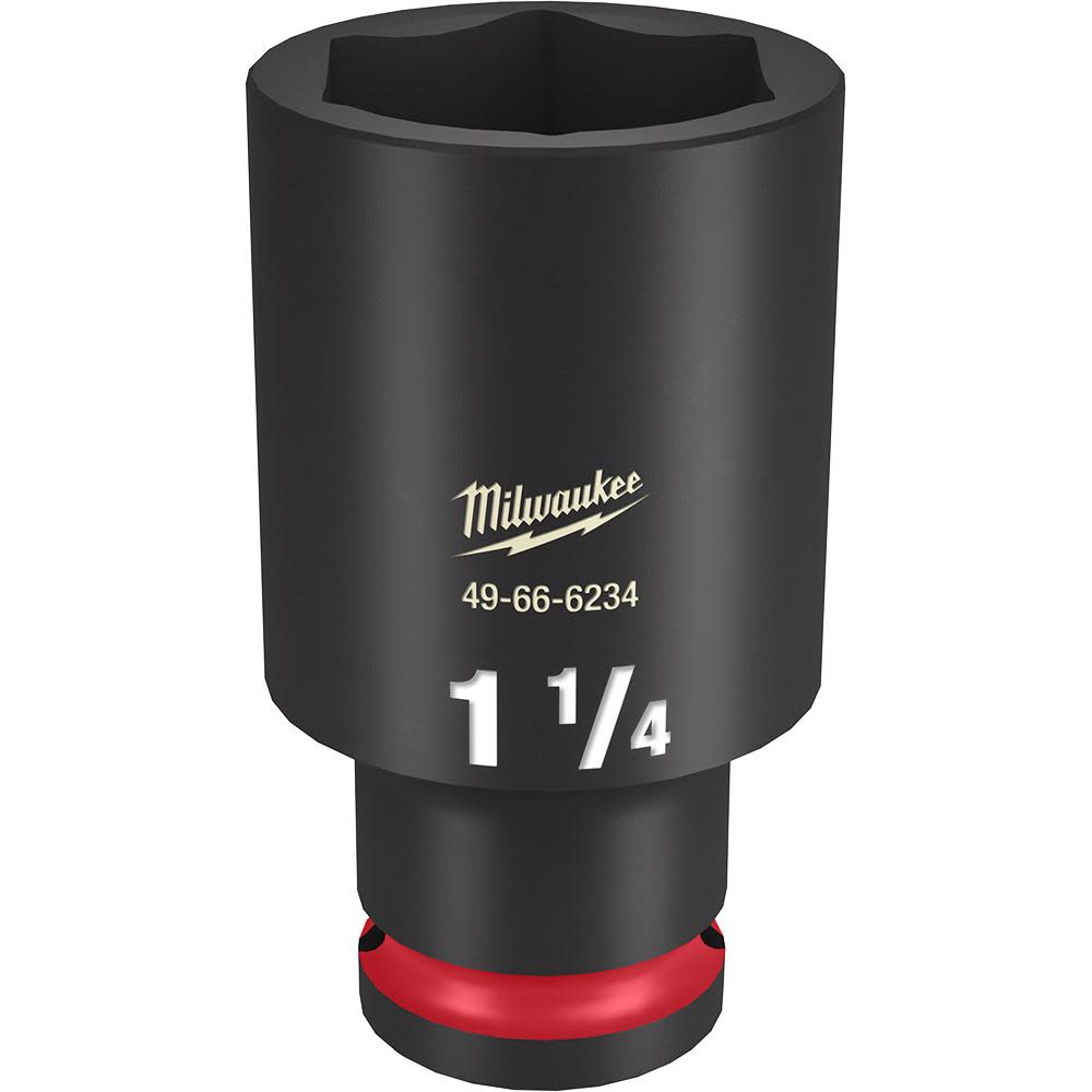 

Milwaukee Impact Socket 1/2" Drive 1 1/4" Deep 6 Point